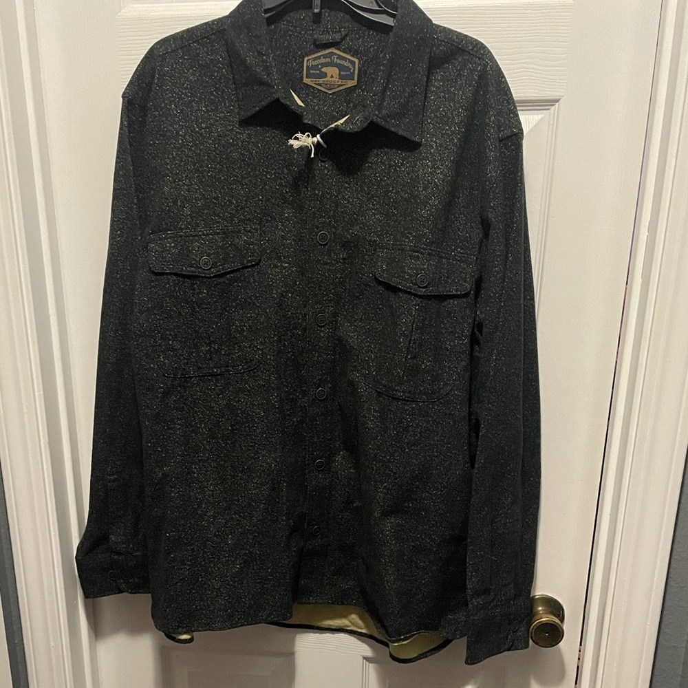 Freedom Foundry Dry Goods Co button down shirt jacket xxl
